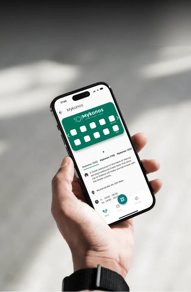 Goody App im Einsatz auf einem Smartphone in der Hand